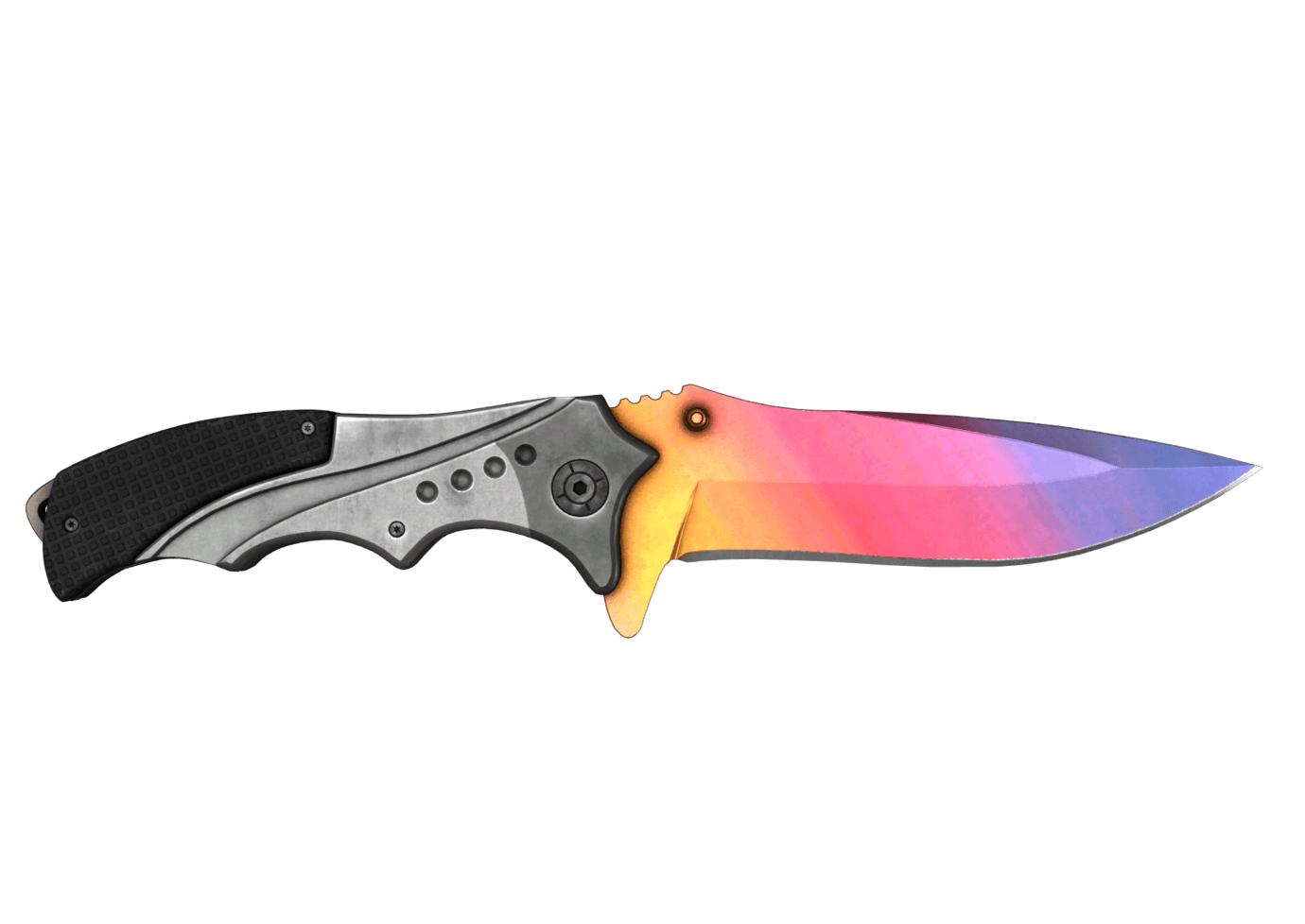 Knife fade. Складной нож градиент.