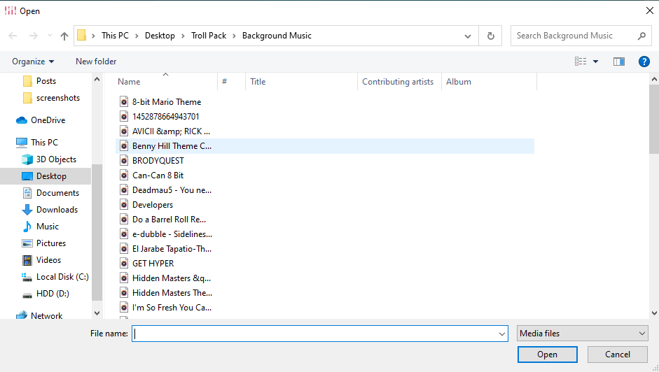 Select the Sounds and import them
